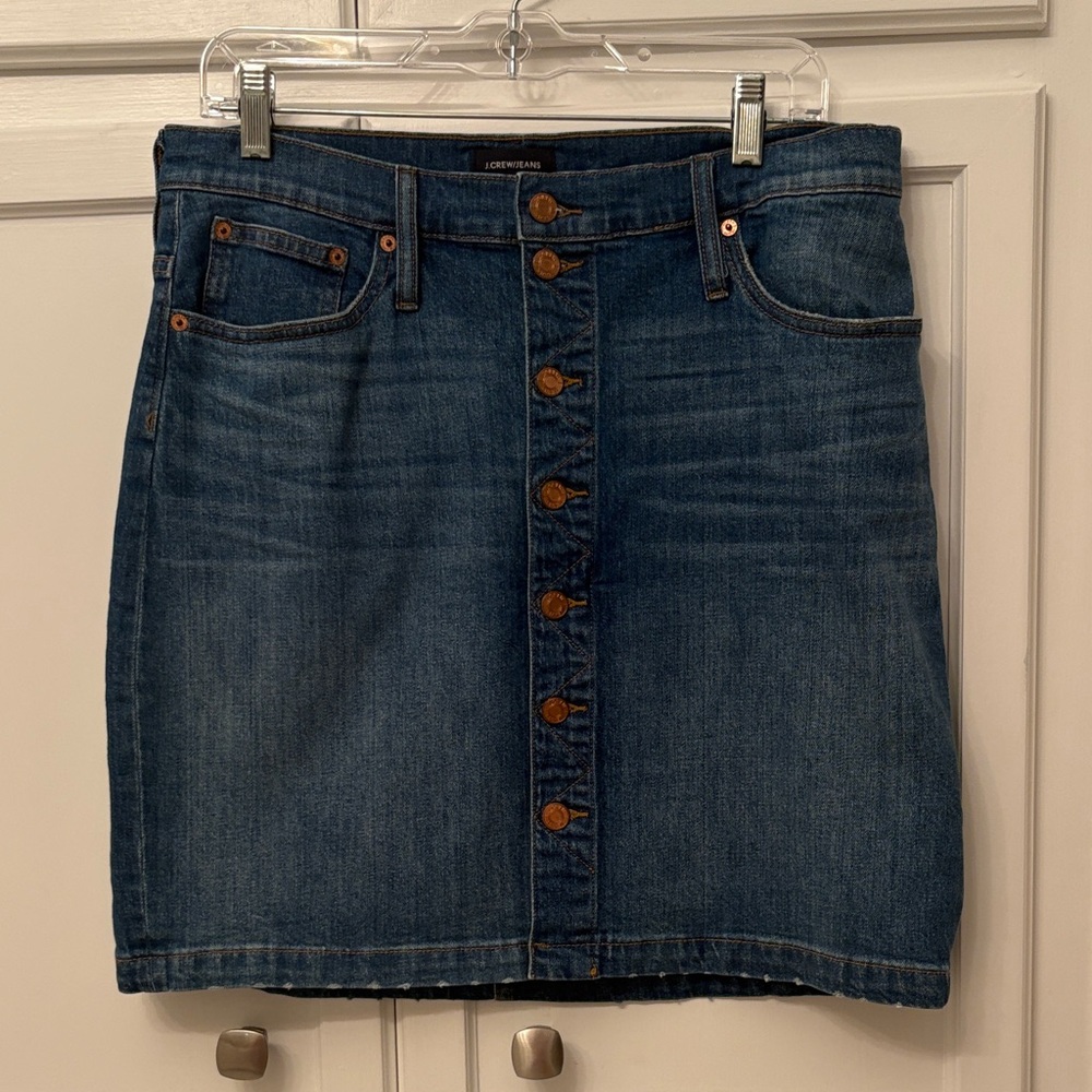 J. Crew /Jeans Button-Front Denim Skirt size 31